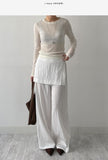 Weekly Tencel See-through Long Sleeve T-shirt