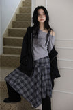 Check layered skirt
