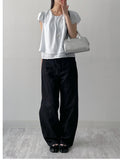 [non-fade/unisex] Rainy Semi Wide Denim Pants