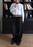 MAXI BLACK WIDE DENIM PT