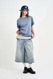 Mer Washed Denim Bermuda Pants