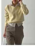 Pomi V-neck Crop Knit