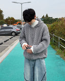 noti Knit Hoodie Zip Up