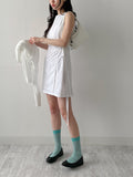 Colored Ribbed See-through Socks