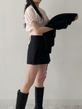 Ready Belted Wrap Skirt Pants