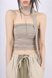 Scarf shirring top bustier