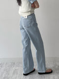 601 High waist straight fit denim pants