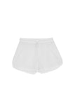 PRTN) Sheer Lace Banding Shorts