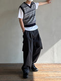 Jacquard V Knit Vest