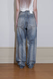uni straight washing jeans