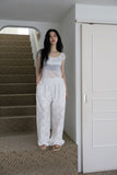 See-through ribbon sheer top