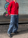 Unique Washed Two-Tuck Denim