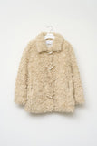 (W) Curly Duffle Fur Coat