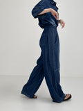 [unisex] Dart Washing Banding Long Denim Pants