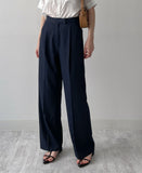 Tencel Semi Wide Denim Slacks