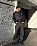 Lettering Crop Hood Zip-Up