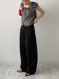 Lace Check Cap Sleeve Blouse