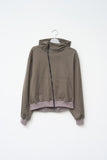 Stein Cropped Zip Hoodie