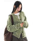 Loen hairy cable cardigan