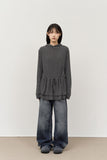 (W) Ala Frill Hooded Top