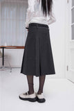 cut-out belt set skirt