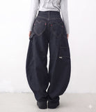 Lovehip Stitch Non-Fade Carpenter Balloon Pants
