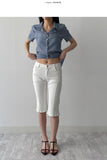 Span incision biker shorts