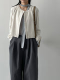 Tweed Zip-Up Blouson Jacket