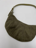 Croissant Suede Shoulder Bag