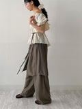 Nylon Two-Way Flare Blouse