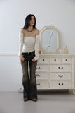 Washed teen bootcut denim