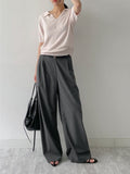 Eiffel Stripe Banding Wide Slacks