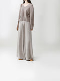 [Premium] Whole garment alpaca V-neck knitwear