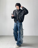 Peter Crop Leather Jacket