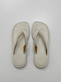 Stitched Leather Flip-flops Slippers