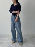 132 High-Waist Wide Denim Pants