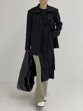 Flat Ribbed Deep-Slit Wrap One Piece