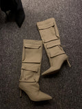 PerinBam Vintage Cargo Long Boots