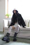 Vegan Leather Over Fit Jacket