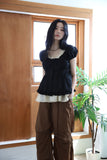 Morph shirring blouse