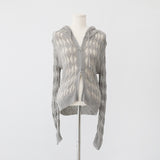 Lape Hooded Knit Zip-Up