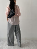 Wrinkle See-through Oversized Shirt