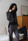 Trimmed cape cardigan