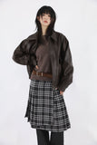 Berin Leather Blouson Jacket