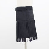 Dear Suede Tassel Belt Skirt