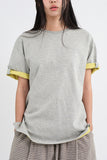 Layered roll-up t-shirt