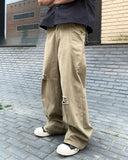 Damage Cotton Curved Pants