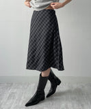 Tartan Check A-Line Midi Skirt