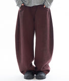 Dirty washing curved cotton pants