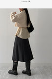 Low Midi Pleated Skirt